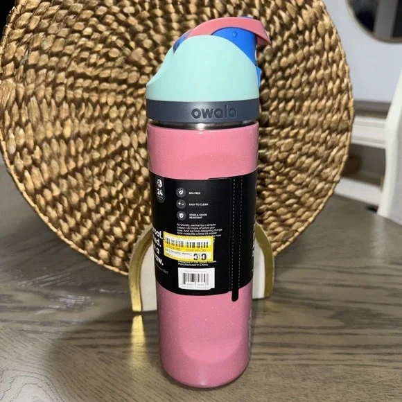 Owala 24oz Freesip Stainless Limited EDT Waterbottle Bubble Gum Burst Color NWT - Picture 4 of 8